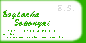 boglarka soponyai business card